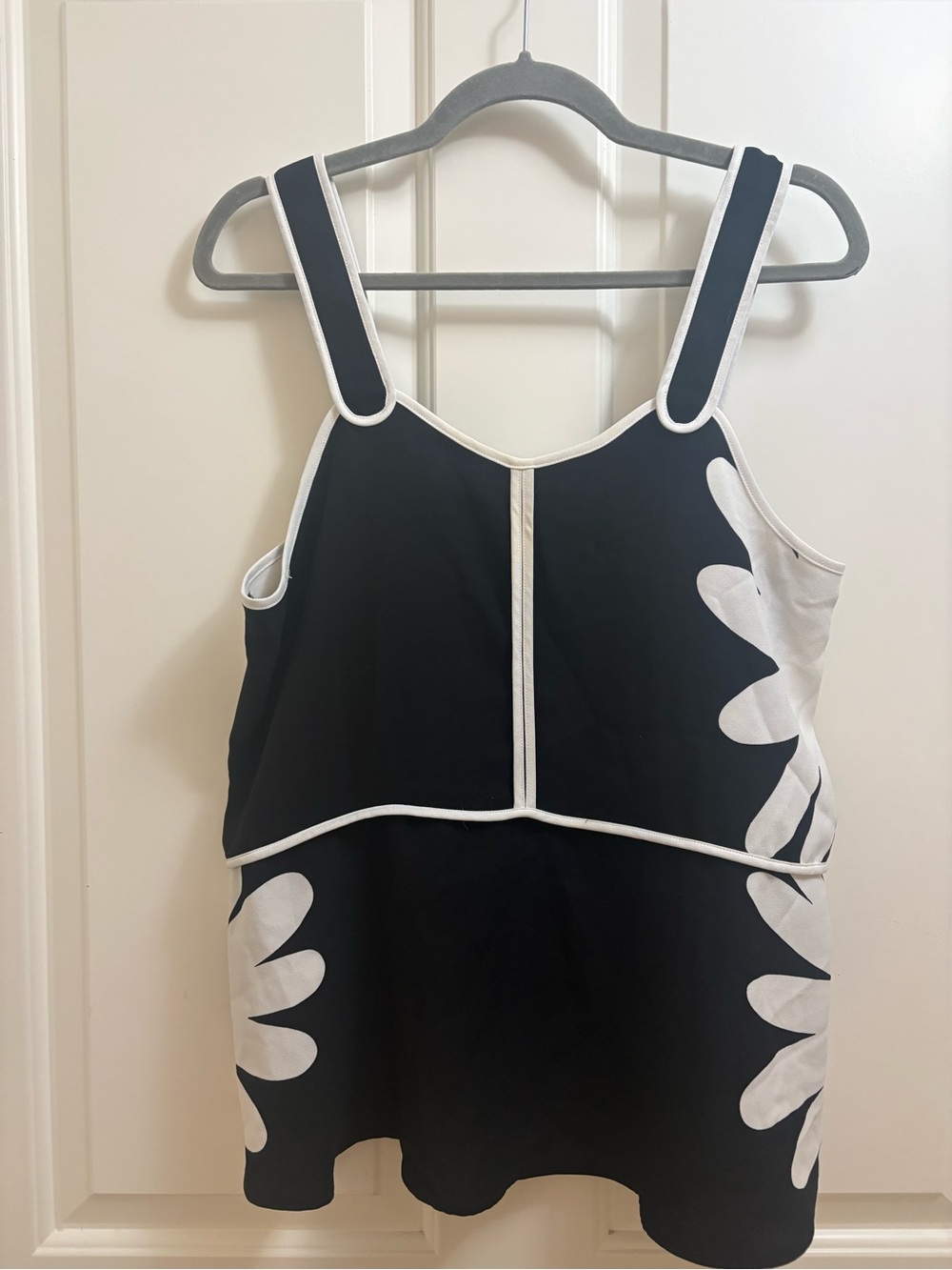 Victoria Beckham for Target Black and White Floral Tank Top